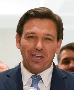 Florida Gov. Ron DeSantis speaks at the end of 2021 legislative session